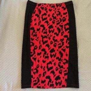 Charlotte Russe leopard pencil skirt